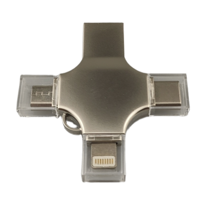 USB flash thumb drives U Disk data Ultra 3.0 USB-C Type-C anti-lost durable Portable storage High-speed Encrypted Plus for iPhone/Android Bulk wholesale keychain Eco-friendly OTG Bulk wholesale Custom logo 4in1-1