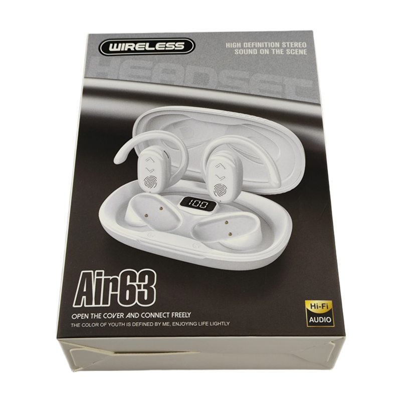Wireless earbuds Noise cancelling Bluetooth enabled earphones for iPhone/Android with charging case Long battery life AirPods Hi-Fi MagSafe Bulk wholesale Custom logo AIR63